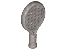 Minifigure, Utensil Tennis Racket: {сребърно метален}