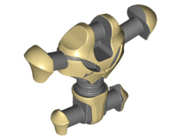 Torso Mechanical, General Grievous (Clone Wars) Tan Pattern : {тъмно каменно сив}