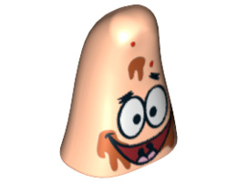 Minifigure, Head Modified Patrick with Ice Cream Splotches Pattern : {светло нуга}