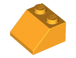 Покривна плочка 2X2/45°: {огнено жълто-оранжев}