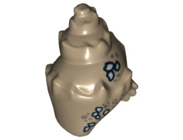 Minifigure, Headgear Conch Shell with Marine Growth Pattern : {пясъчно жълт}