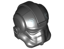 Minifigure, Headgear Helmet SW Stormtrooper Type 2, TIE Defender Pilot Pattern : {черен}