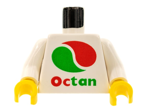Torso with Octan Logo Pattern (Reissue) / White Arms / Yellow Hands: {бял}