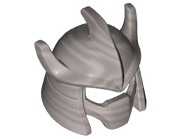 Minifigure, Headgear Helmet Trident Shaped with Face Mask: {сребърно метален}