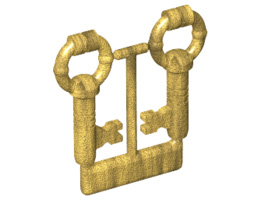 Minifigure, Utensil Keys, 2 on Sprue: {топло златист}