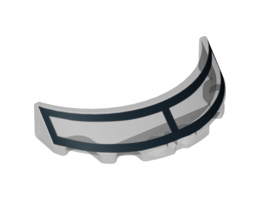 Windscreen 3 x 6 x 1 Curved with Black Window Outline Pattern: {прозрачен}