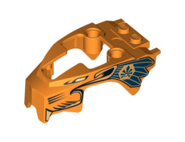 Flywheel Fairing Lion Shape with Gold and Blue Feathers Pattern (70102): {ярко оранжев}