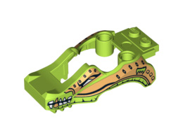 Flywheel Fairing Crocodile Shape with Gold and White Crocodile Pattern (70103): {ярко жълто-зелен}