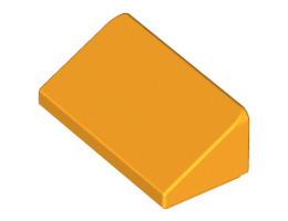 Покривна плочка 1X2x2/3: {огнено жълто-оранжев}