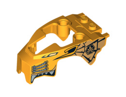 Flywheel Fairing Lion Shape with Fangs and Hoses Pattern (70113): {огнено жълто-оранжев}