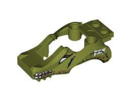 Flywheel Fairing Crocodile Shape with Reddish Brown and White Crocodile Pattern (70115): {маслинено зелен}