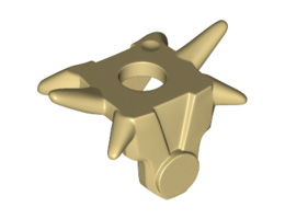 Minifigure, Armor Breastplate with Shoulder Spikes: {тухлено жълт}
