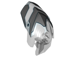 Hero Factory Helmet Visor with Clip with Face Guard Pattern Type 1: {прозрачен}