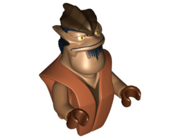 Torso/Head Alien, SW Pong Krell Pattern / Medium Nougat Arms / Reddish Brown Hands: {тъмно оранжев}