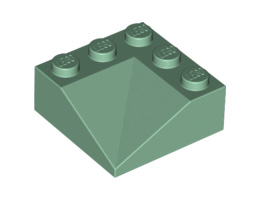 Ъглова тухличка 3X3/22.5° отвърте: {пясъчно зелен}