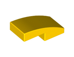 Плочка с дъга 1X2X2/3: {ярко жълт}