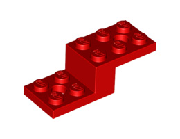 Камък 1X2X1 1/3 W. 2 плочки 2X2: {ярко червен}