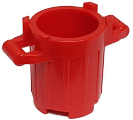 Container, Trash Can with 4 Cover Holders: {ярко червен}