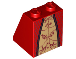 Покривна плочка 2X2x2/65 градуса No. : {ярко червен}