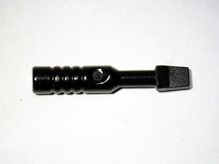Minifigure, Utensil Tool Screwdriver - Wide Head - 3-Rib Handle: {черен}