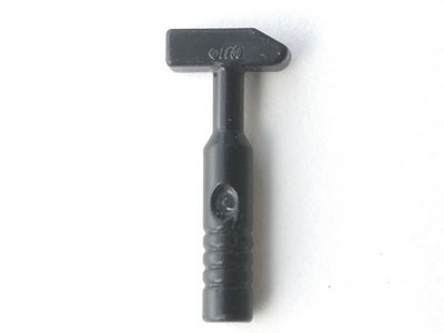 Minifigure, Utensil Tool Cross Pein Hammer - 3-Rib Handle: {черен}