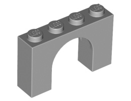Арка 1X4x2 : {умерено каменно сив}