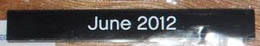 Tile 1 x 8 with 'June 2012' Pattern: {черен}