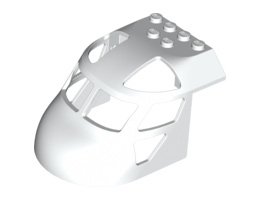 Aircraft Fuselage Forward Top Curved 6 x 8: {бял}