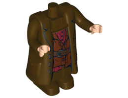 Body Giant, HP Hagrid, Shirt and Belt and Coat Pattern - with Arms and Light Nougat Movable Hands : {тъмно кафяв}