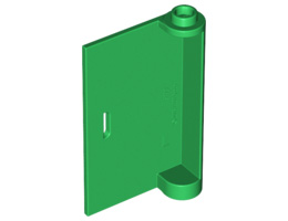 Door 1 x 3 x 4 Left - Open Between Top and Bottom Hinge: {тъмно зелен}