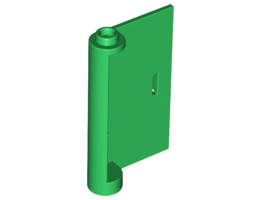 Door 1 x 3 x 4 Right - Open Between Top and Bottom Hinge: {тъмно зелен}