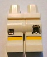 Hips and Legs with Golden Brick, Shield and Yellow Stripe Pattern: {бял}