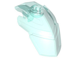 Hero Factory Helmet Visor with Clip with Face Guard Pattern Type 3: {прозрачно светло син}
