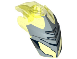 Hero Factory Helmet Visor with Clip with Face Guard Pattern Type 2: {прозрачно флуорисциращо зелен}