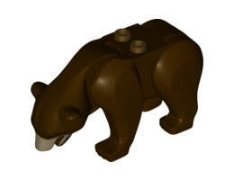 Bear with 2 Studs on Back and Dark Tan Muzzle Pattern : {тъмно кафяв}