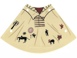 Plastic Tepee Cover with Western Indians Motifs Pattern: {тухлено жълт}