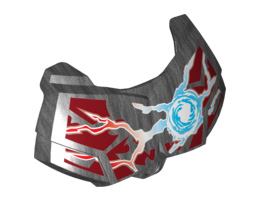 Large Figure Chest Armor Small with Chi and Dark Red (Wolf) Pattern: {титаниево метален}