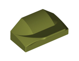 Плочка с кривини 2X1½: {маслинено зелен}