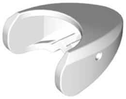 Shark Head with Rounded Nose: {бял}