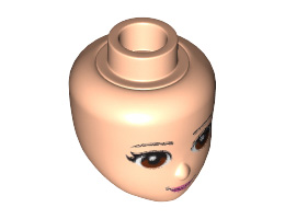 Mini Doll, Head Friends with Brown Eyes, Pink Lips and Closed Mouth Pattern: {светло нуга}