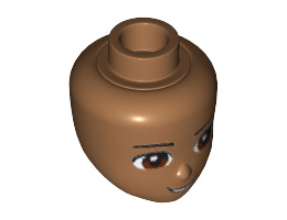 Mini Doll, Head Friends Male with Brown Eyes, Black Lips and Open Mouth Pattern: {умерен нуга}