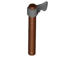 Minifigure, Weapon Tomahawk with Flat Silver Blade: {червеникаво-кафяв}