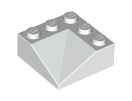 Ъглова тухличка 3X3/22.5° отвърте: {бял}
