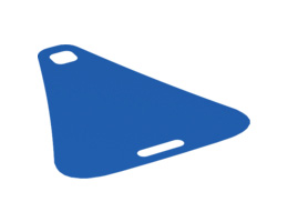 Cloth Sail Triangular with Top and Bottom Holes: {ярко син}