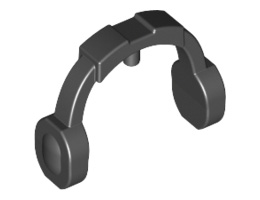 Minifigure, Ear Protectors / Headphones / Headset - Thick Arms: {черен}