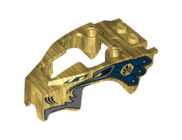Flywheel Fairing Lion Shape with Gray Mane and Dark Blue Feathers Pattern (70108): {топло златист}