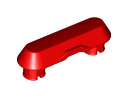 Technic, Link Tread Attachment, Double, Rubber: {ярко червен}