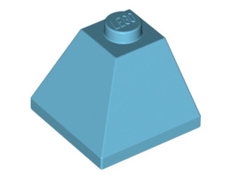 Ъглова Тухличка 2X2/45° отвън: {умерено небесносин}