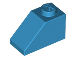 Покривна плочка 1X2/45°: {тъмно небесносин}
