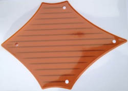 Plastic Sail 24 x 17 with Brown Lines Pattern: {тъмно оранжев}